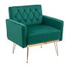 COOLMORE Accent Chair ,leisure single sofa with Rose Golden feet