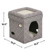 Pets Feline Nuvo Curious Cat Cube Cat Condo