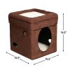 Pets Feline Nuvo Curious Cat Cube Cat Condo