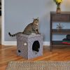 Pets Feline Nuvo Curious Cat Cube Cat Condo