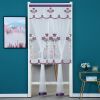 Double Yarn Door Curtain Anti-mosquito Flowers Embroidery Mute Bedroom Living Room Bathroom Universal Partition Home Decoration